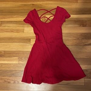 Hollister red mini dress size XXS
